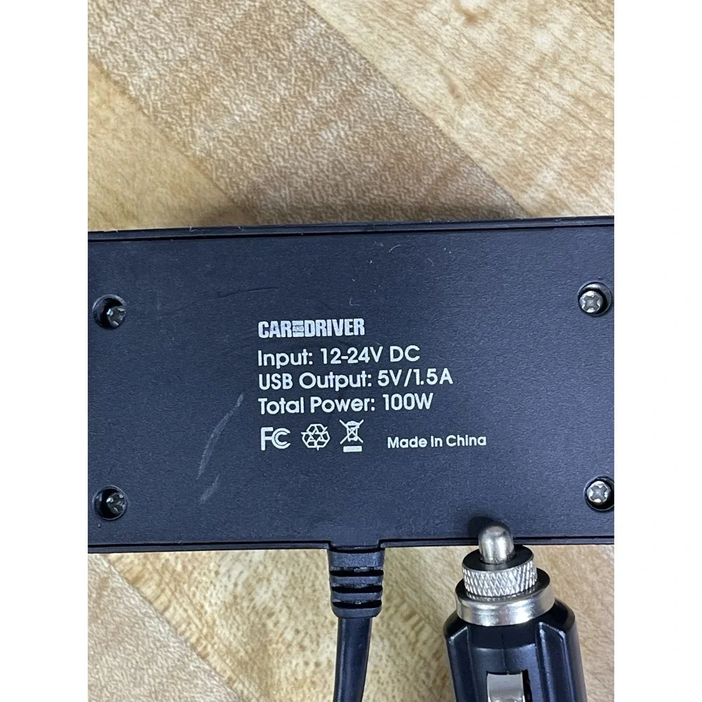 Car Power Adapter CarandDriver Input: 12-24V DC USB: 5V/1.5V Total Power 100w - Picture 2 of 4